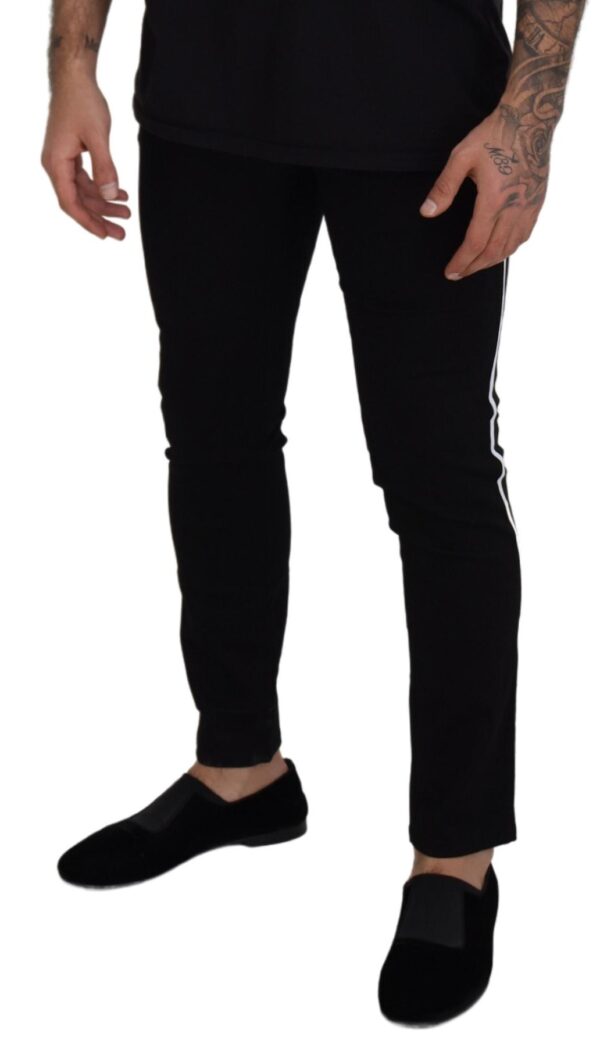 Dolce & Gabbana Elegant Black Slim Fit Denim Pants - Image 4