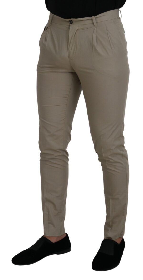 Dolce & Gabbana Stunning Beige Italian Cotton Trousers - Image 2