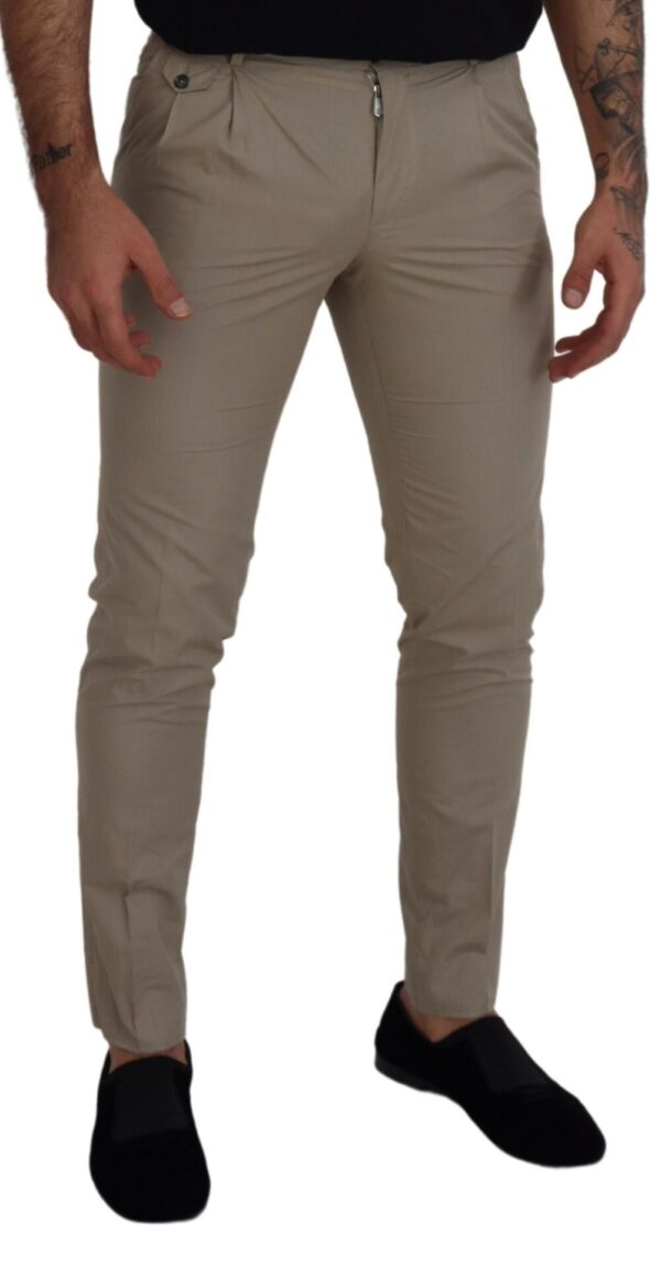 Dolce & Gabbana Stunning Beige Italian Cotton Trousers - Image 4