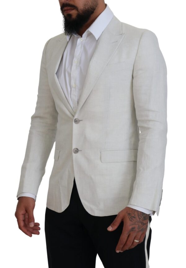 Dolce & Gabbana Elegant White Sicilia Single Breasted Blazer - Image 2