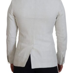 Dolce & Gabbana Elegant White Sicilia Single Breasted Blazer