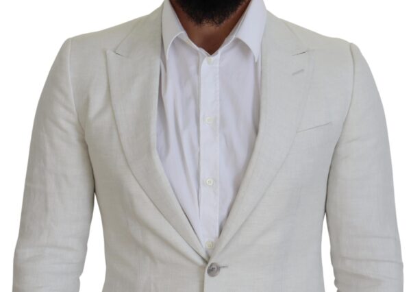 Dolce & Gabbana Elegant White Sicilia Single Breasted Blazer - Image 4