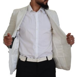 Dolce & Gabbana Elegant White Sicilia Single Breasted Blazer