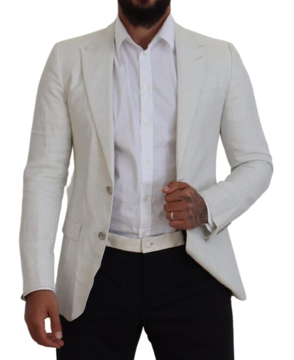 Dolce & Gabbana Elegant White Sicilia Single Breasted Blazer - Image 6