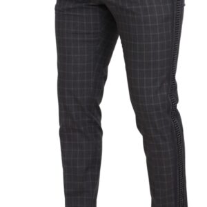 Dolce & Gabbana Elegant Checkered Cotton Pants for Men