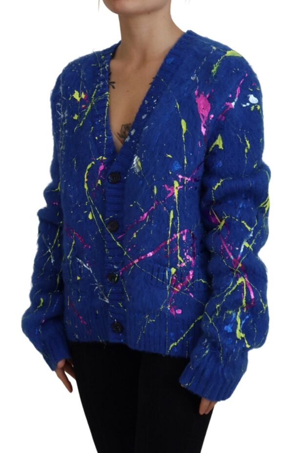 Dolce & Gabbana Elegant Multicolor Splash Mohair Cardigan - Image 2