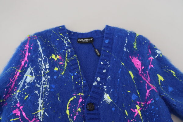 Dolce & Gabbana Elegant Multicolor Splash Mohair Cardigan - Image 5