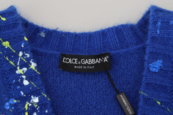 Dolce & Gabbana Elegant Multicolor Splash Mohair Cardigan - Image 6