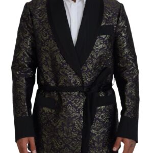 Dolce & Gabbana Gold Jacquard Robe Jacket