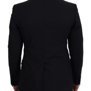 Dolce & Gabbana Elegant Black Silk-Lined Evening Blazer