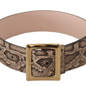 Dolce & Gabbana Elegant Leather Belt with Logo Buckle