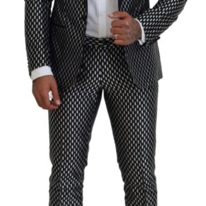 Dolce & Gabbana Elegant Black Silk Blend Slim Fit Suit