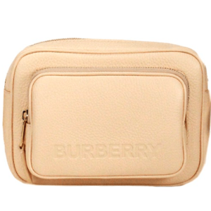 Burberry Small Branded Peach Pink Grainy Leather Camera Crossbody Bag