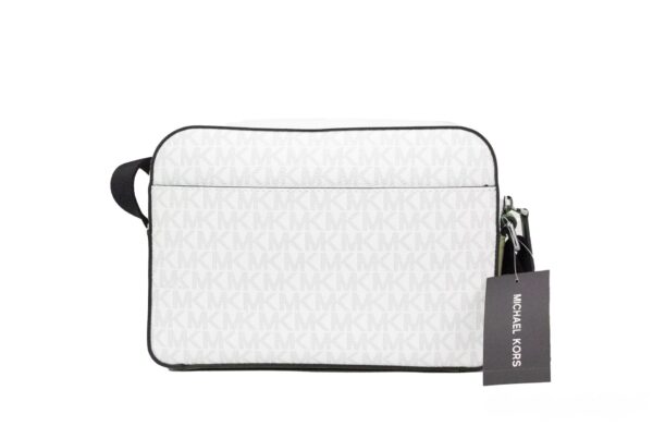 Michael Kors Cooper Small Bright White Palm Signature PVC Utility Crossbody Bag - Image 3