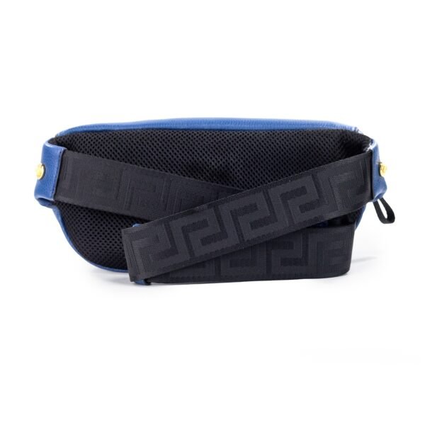 Versace Small Navy Calf Leather Medusa Pendant Fanny Waist Pack Belt Bag - Image 2