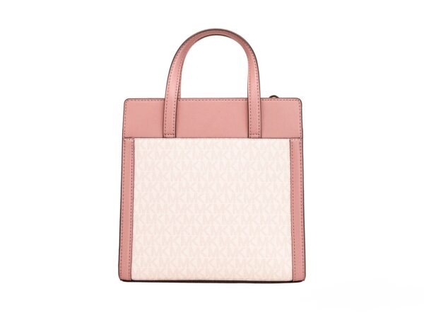 Michael Kors Cece Small Pink PVC North South Flap Tote Crossbody Bag Purse - Image 3