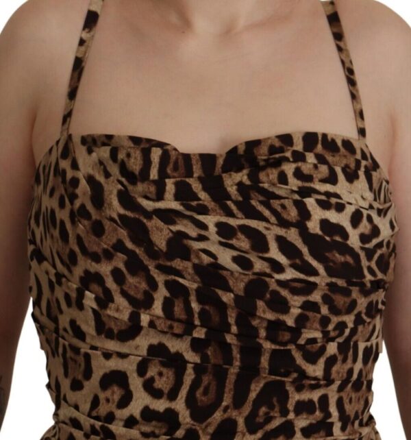 Dolce & Gabbana Elegant Leopard Print Cady Dress - Image 6