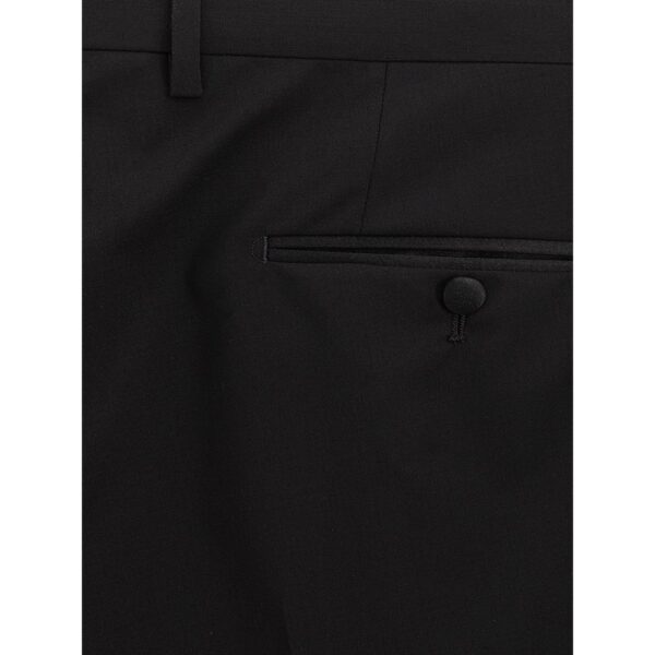 Dolce & Gabbana Sleek Black Wool Trousers for Men - Image 5