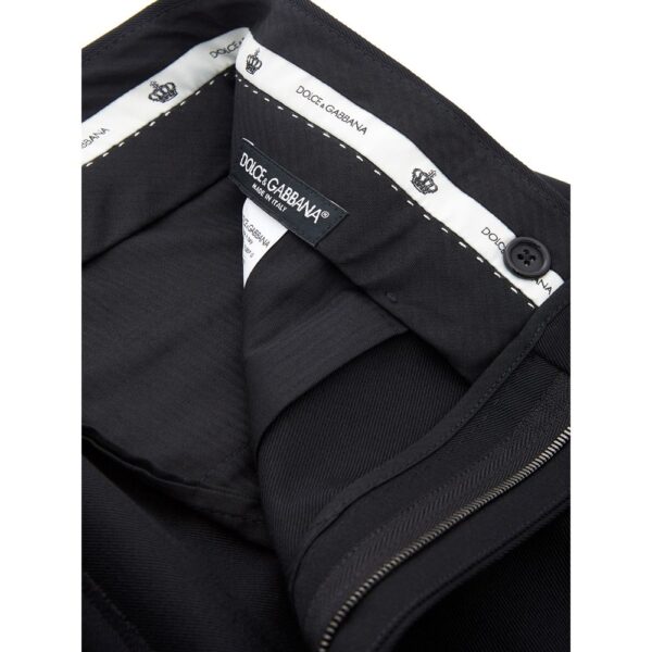 Dolce & Gabbana Elegant Polyester Black Pants for Men - Image 3