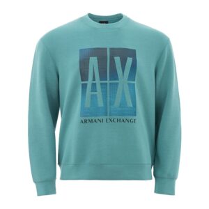 Armani Exchange Sleek Green Modal Crewneck Sweater