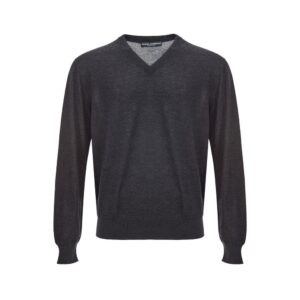 Dolce & Gabbana Elegant Gray Cashmere Sweater for Men