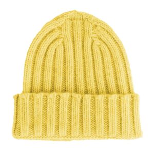 Made in Italy Yellow Cashmere Hats & Cap