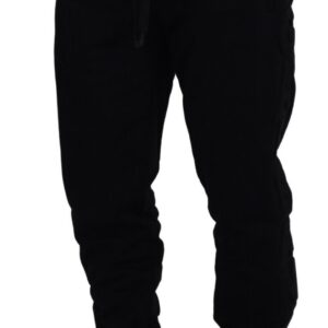 Dolce & Gabbana Elegant Black Cotton Jogger Pants