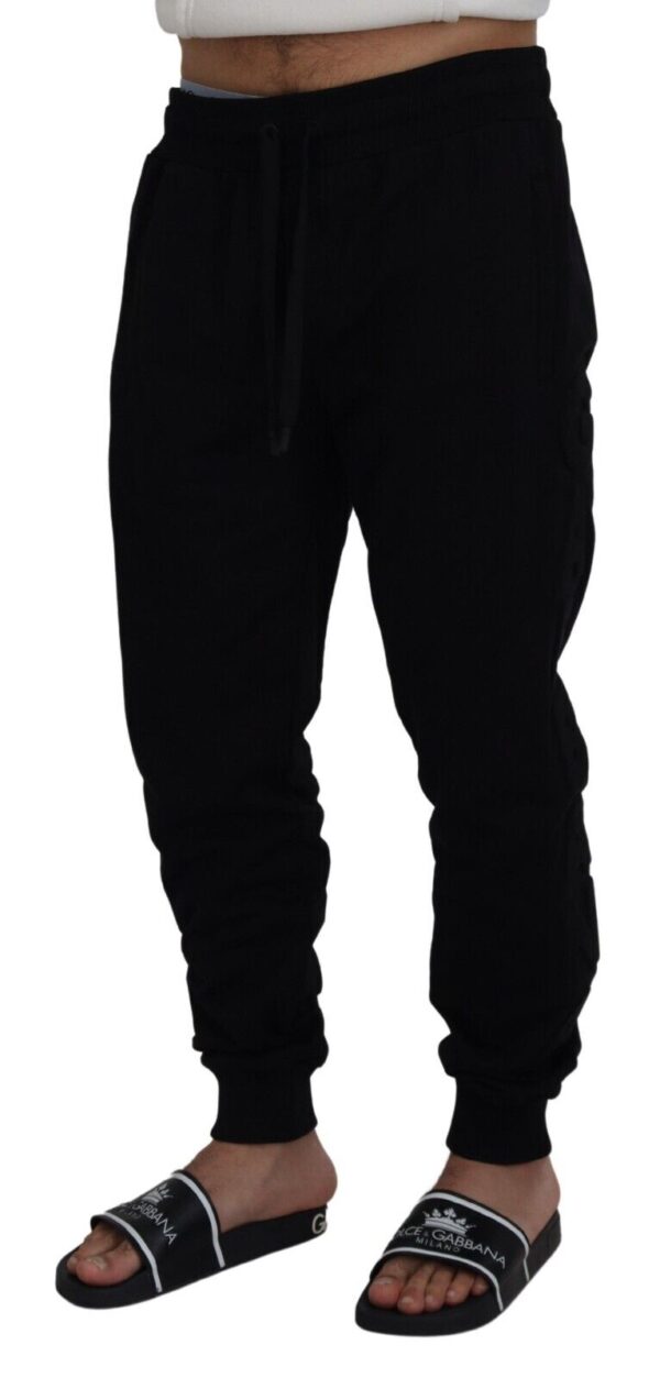 Dolce & Gabbana Elegant Black Cotton Jogger Pants - Image 3