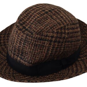 Dolce & Gabbana Elegant Brown Fedora Hat – Winter Chic Accessory