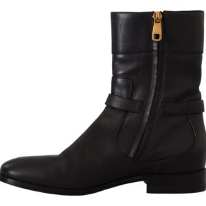 Dolce & Gabbana Elegant Leather Biker Boots