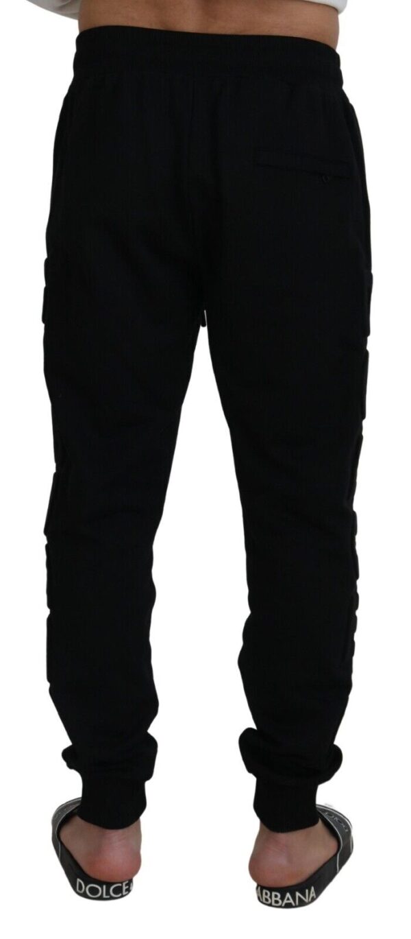 Dolce & Gabbana Elegant Black Cotton Jogger Pants - Image 2