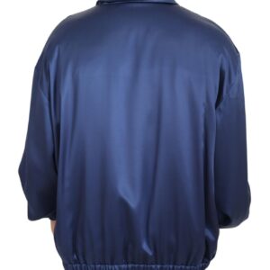 Dolce & Gabbana Regal Blue Silk Bomber Jacket