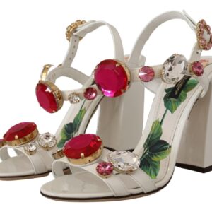 Dolce & Gabbana Keira Crystal-Embellished Ankle Strap Heels