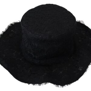 Dolce & Gabbana Elegant Black Top Hat – Timeless Fashion Statement