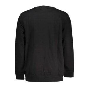 Vans Sleek Black Cotton Sweatshirt with Logo Print