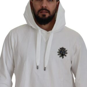 Dolce & Gabbana Stunning White Hooded Sweater