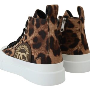 Dolce & Gabbana Exquisite Leopard Print Mid-Top Sneakers