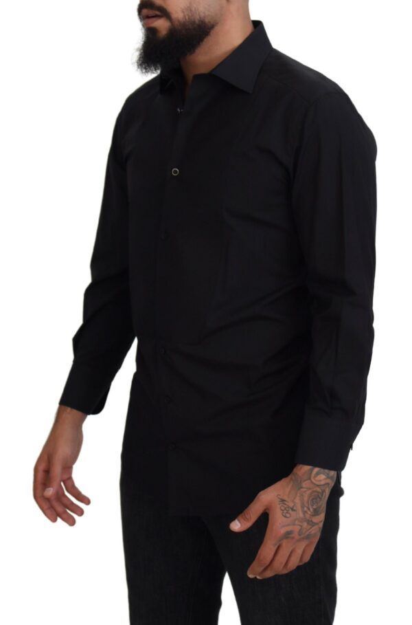 Dolce & Gabbana Elegant Black Formal Long Sleeve Shirt - Image 2