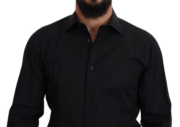 Dolce & Gabbana Elegant Black Formal Long Sleeve Shirt - Image 4