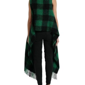 Dolce & Gabbana Elegant Checkered Poncho Jacket