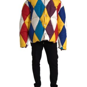 Dolce & Gabbana Multicolor Windbreaker Puffer Jacket Men