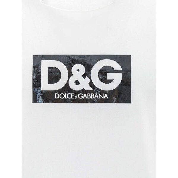 Dolce & Gabbana White Cotton T-Shirt - Image 3