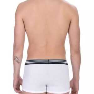 Bikkembergs White Cotton Men Underwear Trunk Pack