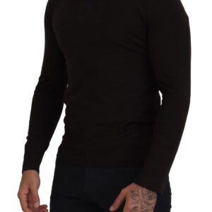 Dolce & Gabbana Elegant Brown Crewneck Cotton Sweater