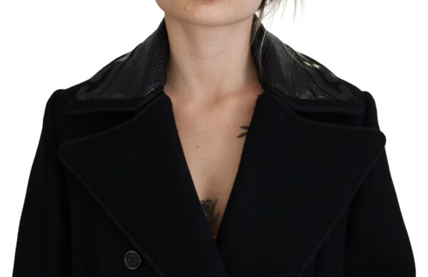 Dsquared² Black Double Breasted Long Coat Jacket - Image 5