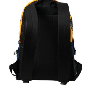 Dolce & Gabbana Blue Yellow Nylon Prince Of Heart Backpack Bag