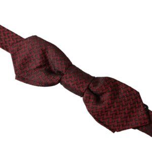 Dolce & Gabbana Red Silk Fantasy Adjustable Neck Men Bow Tie