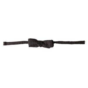 Dolce & Gabbana Brown Fantasy Silk Wool Adjustable Neck Men Bow Tie