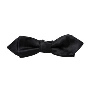 Dolce & Gabbana Black Silk Adjustable Neck Men Bow Tie