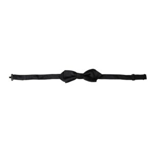 Dolce & Gabbana Black Silk Adjustable Neck Men Bow Tie